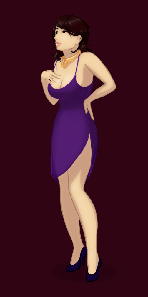 SatinMinions Purple Dress 1