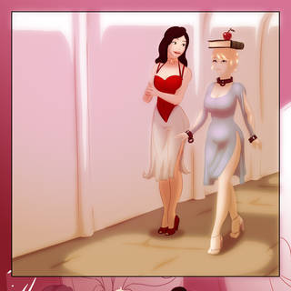 Color,Comic,High Heels,Mirror,Character-Alison,Character-Melody 